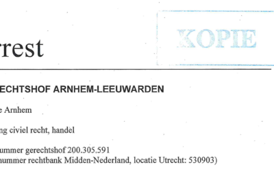 Hof van Arnhem : Mondelinge behandeling hoger beroep inzake NHG vs ANBB et al dient op 7 juni 2022