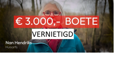 Rechtbank Groningen volgt rechtbank Rotterdam, Breda en Utrecht en vernietigt ook IGJ-boete van 3.000euro die was opgelegd aan huisarts Nan Hendriks voor het uitschrijven van 2 COVID-recepten